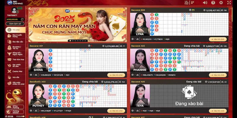 sanh baccarat bg sieu hay Sảnh Baccarat BG mang đến trải nghiệm siêu hay